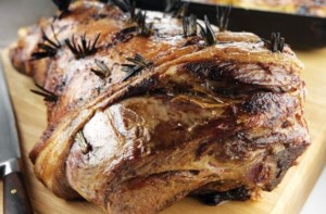 Roast Leg of Hogget with Mint Sauce
